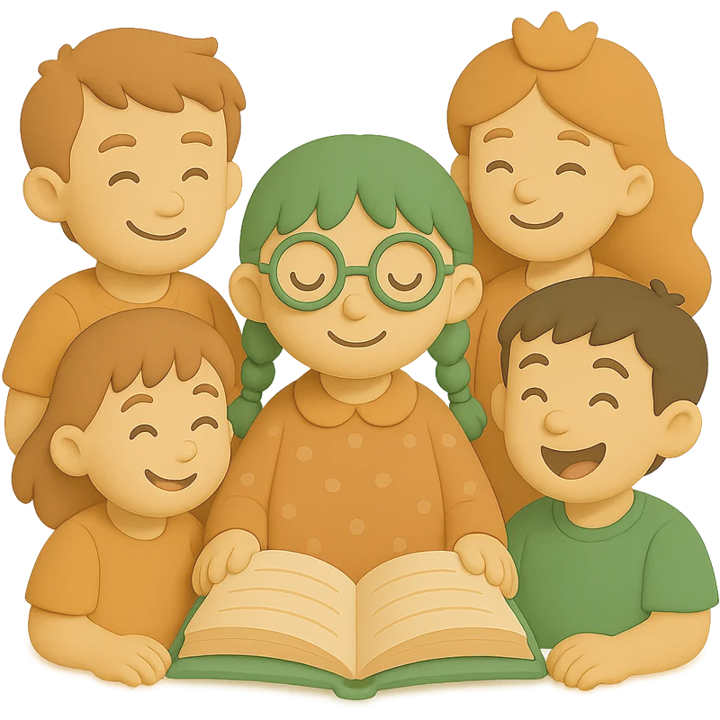 Vijf personages in één verhaal