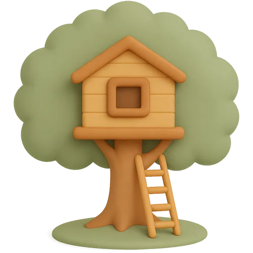 Een gepersonaliseerd kinderboek over boomhut maken vol magie