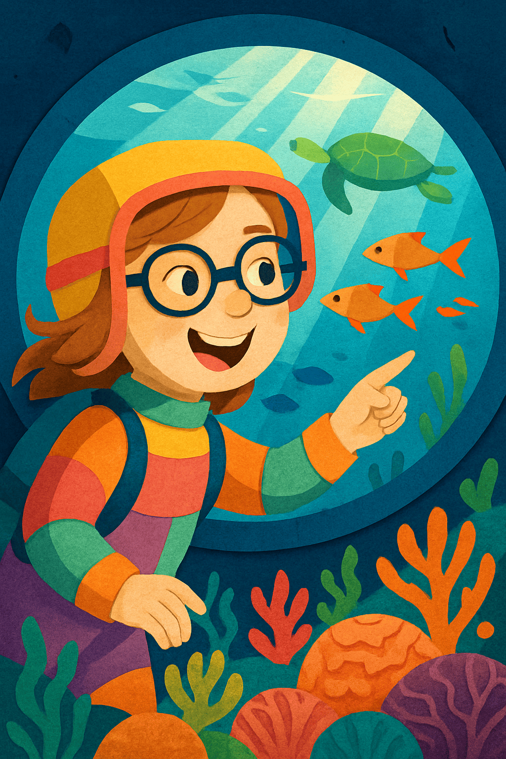 Illustratie voor Diepte Duikexpeditie.